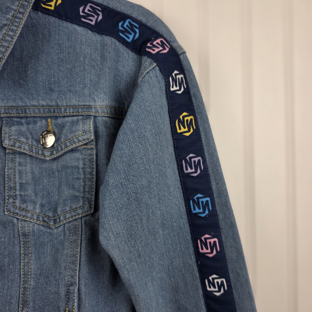 Norris Nuts Girl's Denim Jacket Multi Logo Size 12 - Picture 5 of 13